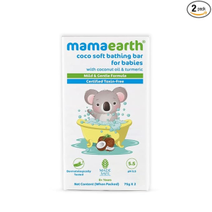 MamaEarth CoCo Soft Bathing Bar ( With Coconut Oil And Turmeric )