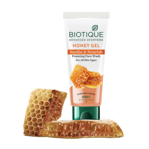 Biotique Honey Gel - Soothe And Nourish Foaming Face Clencer ( For All Skin Type )